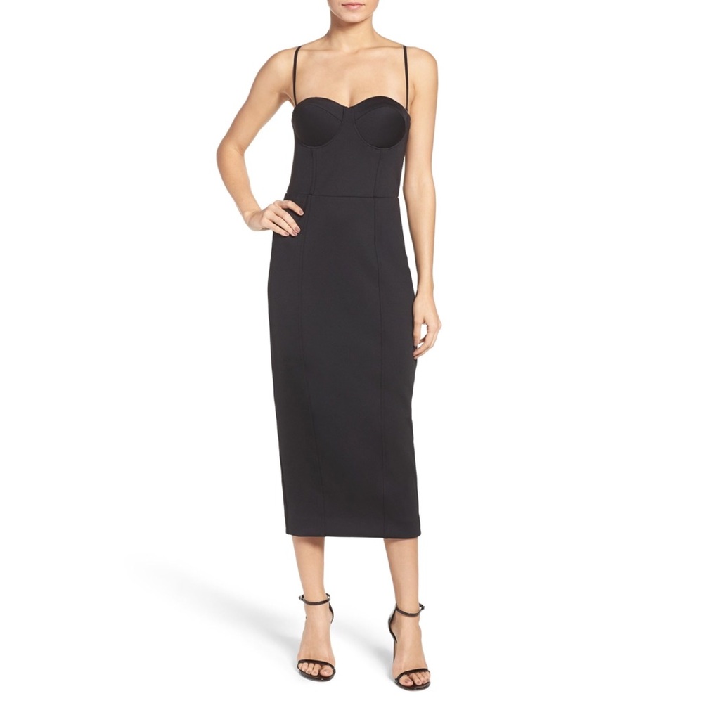 MISHA COLLECTION Gabrielle Black Bustier Dress NWT